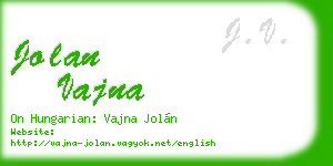 jolan vajna business card