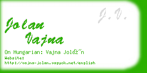 jolan vajna business card